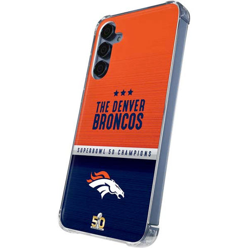 NFL Denver Broncos Super Bowl 50 Champions Galaxy A35 5G Clear Case